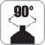 Point angle 90° with fixed pilot