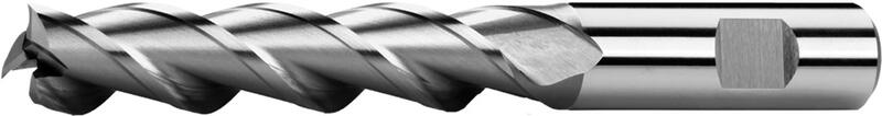 End mills long, 1 tooth cut over centre, 40°, type W, Weldon shank