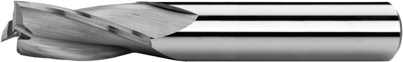 End mills long, 1 tooth cut over centre, 20°, type W, plain shank