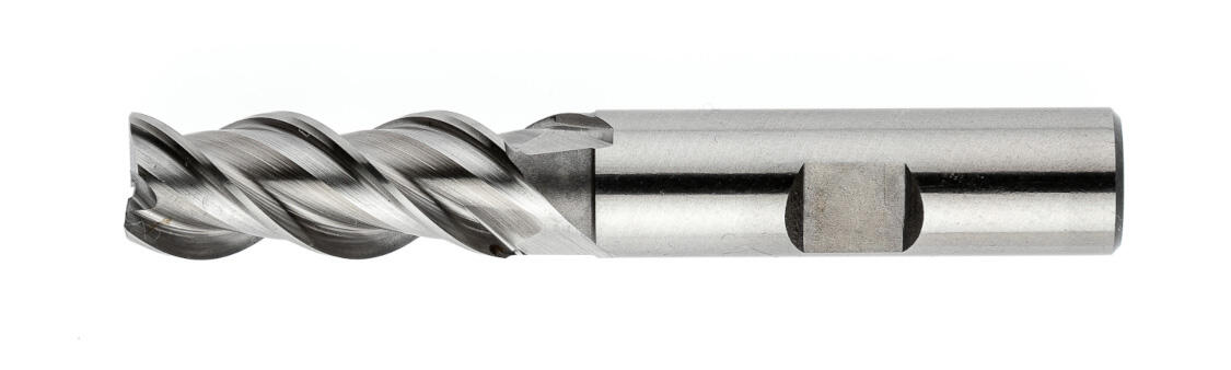 Zylindrische Planfräser, kurz, 1 Schneide quer zur Mitte, 45°, Typ N, weldon flach, Durchmesser 12,7 mm