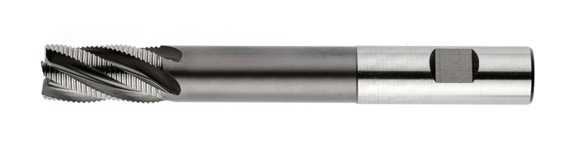 Planfräser, lang, 1 Schneide durch die Mitte, 30°, Typ HR, weldon flach, Durchmesser 19,1 mm