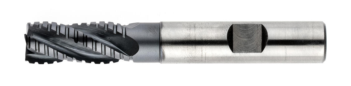 Zylindrische Planfräser, kurz, 2 Schneiden quer zur Mitte, 30°, Typ N, weldon flach, Durchmesser 12 mm, AlTiN-Beschichtung