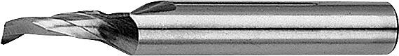 End mills short, 1 tooth cut over centre, 30°, type W, plain shank