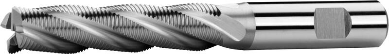 Фрезы концевые с цилиндрическим хвостовиком, длинные, с центрорежущим зубом, 30°, тип HR, лыска weldon