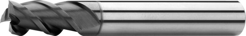 Frezy walcowo-czołowe długie, 1 ostrze przez środek, 45°, typ N, gładka stopka, powłoka AlTiN