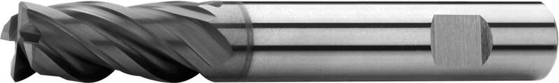 Фрезы концевые с цилиндрическим хвостовиком, длинные, 35°–38°, тип N, лыска weldon, AlTiN