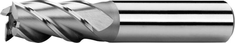 End mills short, 40°, type N, plain shank