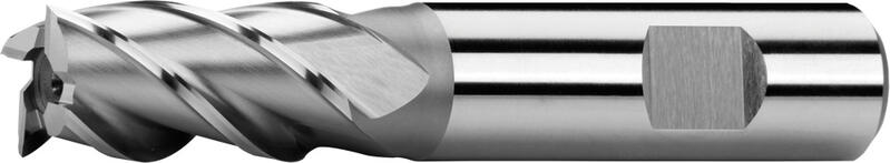 End mills short, 40°/35°, type N, Weldon shank