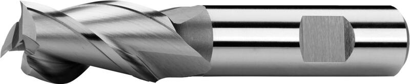 End mills short, 1 tooth cut over centre, 40°, type W, Weldon shank