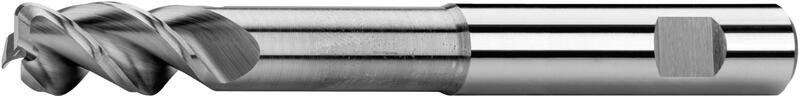 frézy valcové čelné dlhé s rohovým rádiusom, 1 zub cez stred, 44° - 46°, typ W, plôška weldon